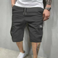Pantalones cortos cargo casuales para hombre con cintura con cordón