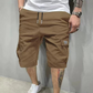 Pantalones cortos cargo casuales para hombre con cintura con cordón