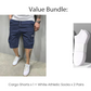 Pantalones cortos cargo casuales para hombre con cintura con cordón