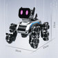 🤖🦾 Perro robot con control remoto y detección de gestos | Coche de acrobacias programable con luces y música🎧🎮 El regalo perfecto para niños a los que les encanta el aprendizaje STEM y el juego interactivo: robótica genial para mayores de 6 años