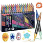 💖Juego de rotuladores con punta doble y purpurina en 24 colores