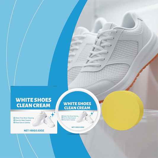 Crema de limpieza para zapatos y cuero sin lavar – quitamanchas con esponja