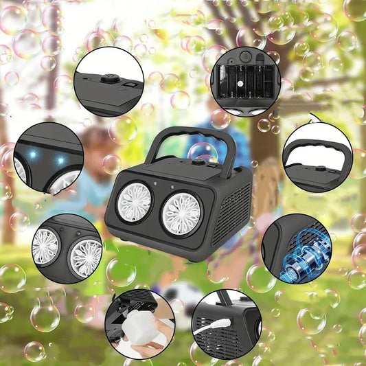 Máquina de burbujas portátil con múltiples agujero