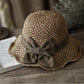 🌞Elegante Sombrero de Paja Tejida con Lazo
