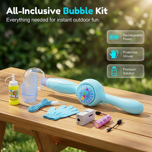 🔥Oferta especial🔥Nueva máquina de burbujas de humo 2026, máquina eléctrica automática recargable de burbujas de humo, generador mágico de burbujas de humo, 🫧🫧luces de colores y música, juego de burbujas de humo para fiestas, playas y verano (azul)