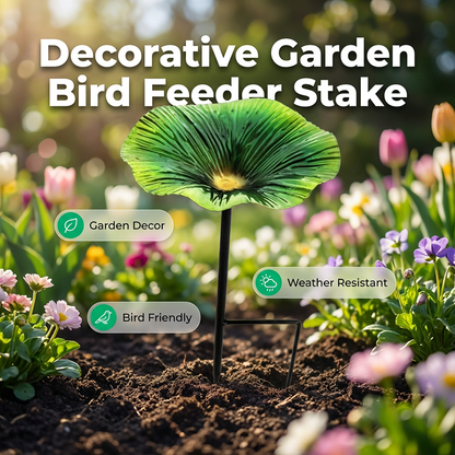 Comedero para pájaros con soporte para flores «Vibrant Garden»