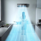 Mini enfriador de aire portátil con nebulizador de hielo – Ventilador de sobremesa y de pared con 3 velocidades y conexión USB