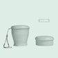 Vaso Plegable de Silicón con Tapa para Viaje