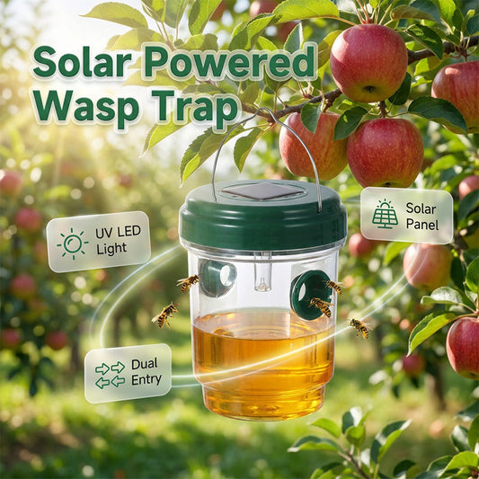 Trampa de avispa colgante alimentada por energía solar