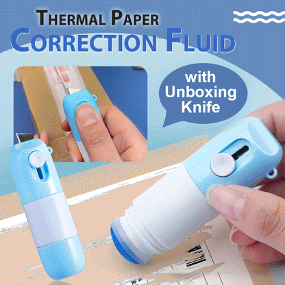 ⚡COMPRA 1 Y LLEVA 1 GRATIS⚡Líquido corrector para papel térmico con cuchillo para abrir embalajes