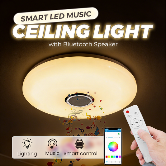 Lámpara de techo LED inteligente con altavoz Bluetooth