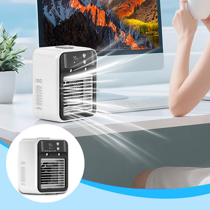 Aire acondicionado portátil con humidificador por nebulización