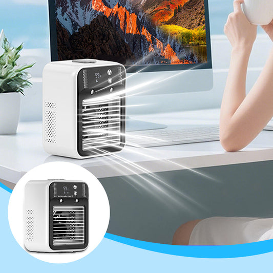 Aire acondicionado portátil con humidificador por nebulización