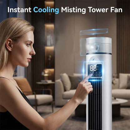🌿¡OFERTA ESPECIAL: 50 % DE DESCUENTO! Ventilador con nebulizador de 6 velocidades: ideal para el hogar, la oficina y el exterior ❄️