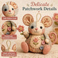 Kit de costura artesanal con un ratoncito de peluche de estilo vintage