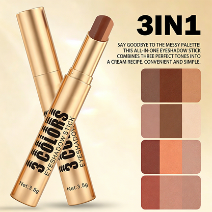 🎨  TEMPO LIMITADO COMPRAR 1 CONTIGUIR 1 GRATIS!   💥  3-en-1 Gradient Eyeshadow Stick – One Swipe, Nib curvo, impermeable ✨
