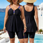 👙 ¡OFERTA LIMITADA 50% OFF! 💥 Traje de Baño Tankini Fluido con Top y Shorts para Mujer – Control de Abdomen, Boy Shorts, Soporte ✨