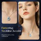 Elegante collar con colgante en forma de lágrima azul para mujer