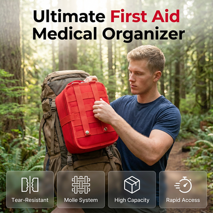 🚑 ¡OFERTA LIMITADA: 50 % DE DESCUENTO! 🩹 Bolsa organizadora médica de emergencia – Tejido Oxford, módulos inteligentes, fijación táctica 🏥