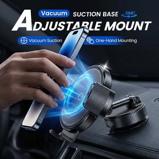 ✨💪Soporte magnético ajustable para coche con base de succión al vacío. Soporte universal y estable para móvil con imán. Accesorio para el interior del coche.