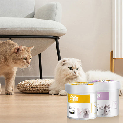 Salviettine detergenti naturali a base vegetale per occhi e orecchie degli animali domestici