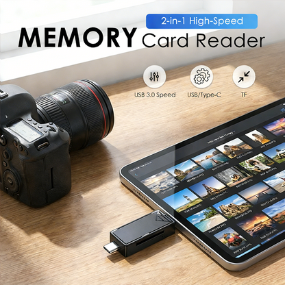 Lector de Tarjetas de Memoria de Alta Velocidad 2 en 1