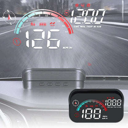 Pantalla de visualización frontal (HUD) del velocímetro del GPS del coche