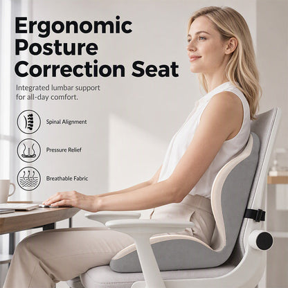 🪑🪑 Cojín Ergonómico de Espuma Viscoelástica con Soporte Lumbar – Cómodo y con Gran Sujeción para Hogar, Oficina y Coche 💺🛡️