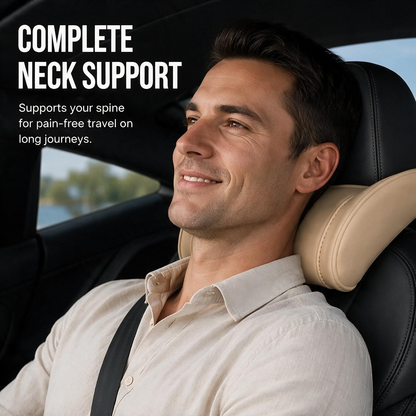 🚗✨ Almohada Ergónomica Viscoelástica – Soporte Perfecto para Cuello y Cabeza, Adiós al Dolor en Viajes Largos 🛣️💆‍♂️