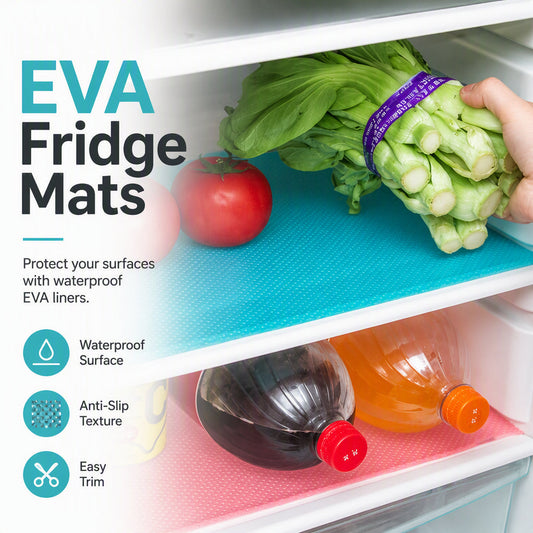 🧊🧊 ¡50% DE DESCUENTO AHORA! 🛡️ Protectores impermeables para estantes del refrigerador – Antideslizantes, fáciles de limpiar y aptos para alimentos – Mantienen los estantes frescos y organizados ✨