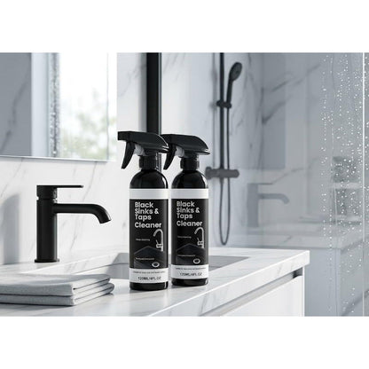 🚿 ¡50% DE DESCUENTO AHORA! Spray limpiador antical para fregaderos y grifos negros, spray quitamanchas de agua difíciles, limpiador de accesorios de baño sin frotar para grifos, fregaderos y superficies de ducha.