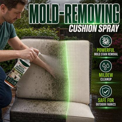 ¡50% DE DESCUENTO AHORA! Spray quitamohos para cojines de patio, potente limpiador de manchas de moho, spray de rápida eliminación de moho y hongos, seguro para cojines de tela de exterior