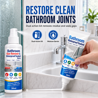 Kit de dissolvant pour colle et de mastic d'étanchéité pour salle de bain