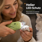 Tijeras para cortar las uñas de las mascotas con luz LED y protector contra salpicaduras