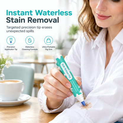 🖊️Compra 1 y llévate 1 gratis – punta precisa para manchas frescas en tela, formato bolsillo y fácil de llevar en el bolso. ¡Ideal para emergencias de comida y bebida! ✨🧼