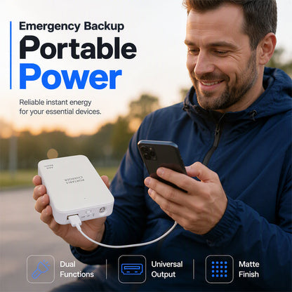 🔋¡AHORA CON UN 50 % DE DESCUENTO! Batería externa portátil de emergencia: cargador rápido universal con linterna LED, batería externa con acabado mate para el móvil, ideal para acampadas y viajes al aire libre